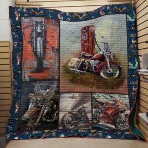 I Hate To Arrive Motorcylces Quilt Blanket  Quilt